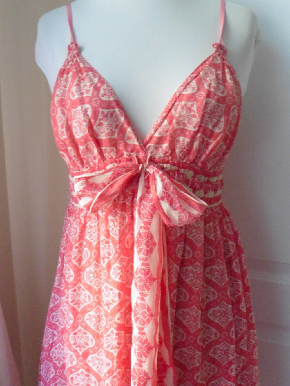 Max Studio Vintage Y2K 90's Cotton/Silk Lined Summer Dress Medium